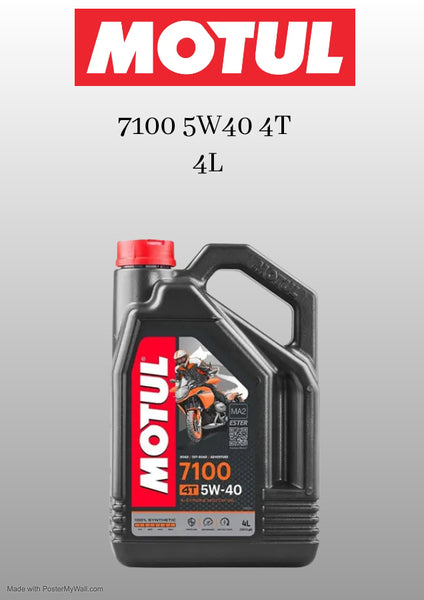 Motul 7100 4T 5W40 100% Synthetic Engine Oil 4 Liters 4L (1.06 gal) 